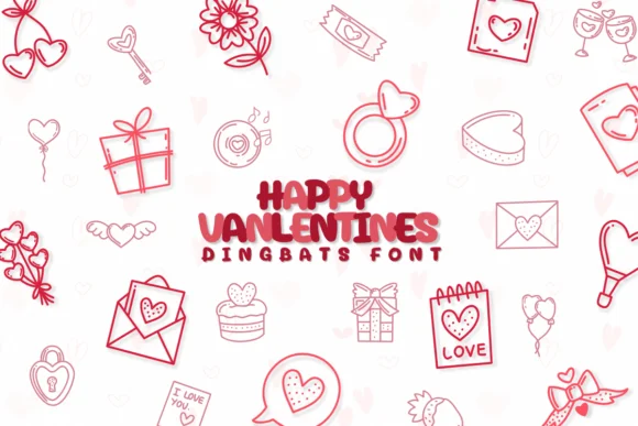 Happy Valentine by Chonada — Dingbats Font