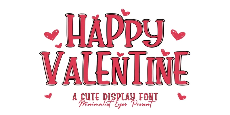 Happy Valentine Font by Minimalist Eyes — Display Font
