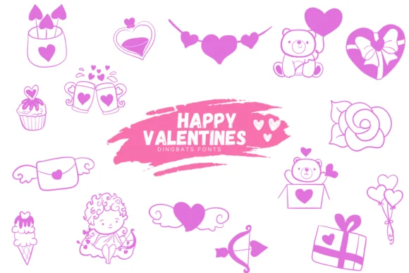 Happy Valentines by Suphitchaya — Dingbats Font