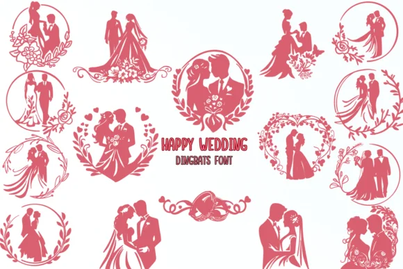 Happy Wedding by Nongyao — Dingbats Font