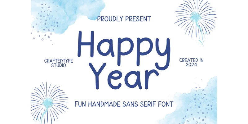 Happy Year Font by CraftedType Studio — Sans Serif Font
