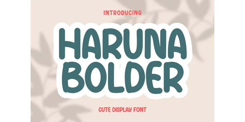Haruna Bolder Font by Minimalist Eyes — Display Font