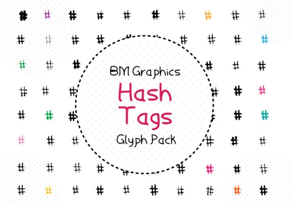BM Graphics - Hash Tags by GraphicsBam Fonts — Dingbats Font