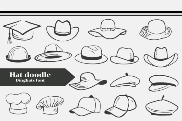 Hat Doodle by Apiwat Type — Dingbats Font