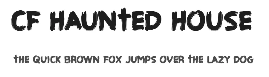 CF Haunted House by Cloutierfontes — Decorative Font