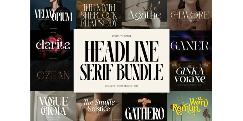 Headline Serif Bundle Font by Mahesans Co — Serif Font