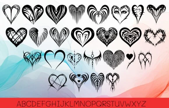 Heart African Tribal by MOMAT THIRTYONE — Dingbats Font — thumbnail 2