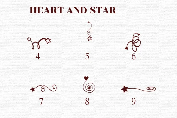 Heart and Star by Nongyao — Dingbats Font — thumbnail 4