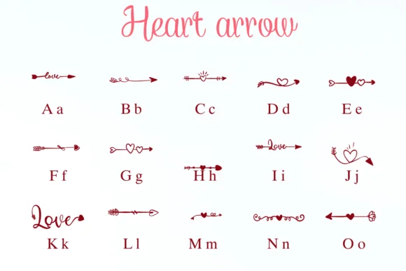 Heart Arrow by Nongyao — Dingbats Font — thumbnail 2
