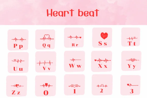 Heart Beat by Ketsarin — Dingbats Font — thumbnail 3