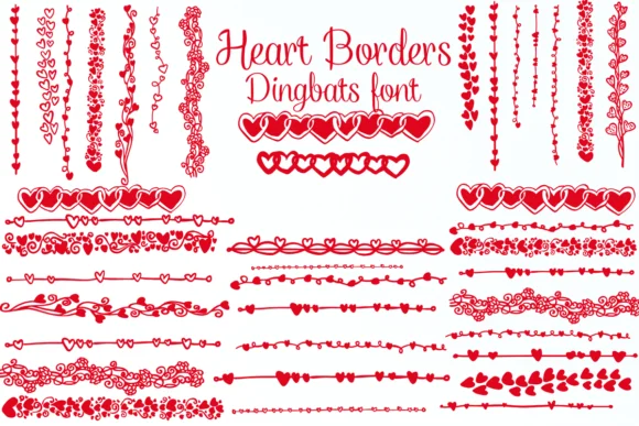Heart Borders by Nongyao — Dingbats Font