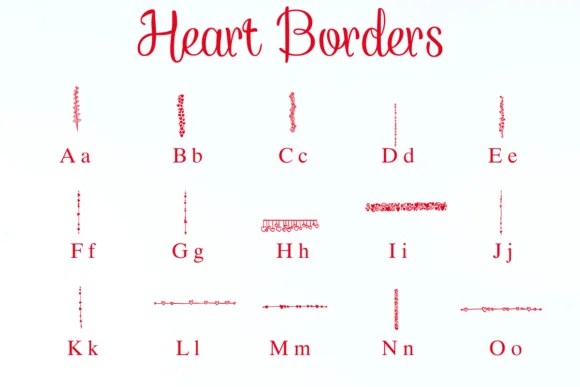 Heart Borders by Nongyao — Dingbats Font — thumbnail 2