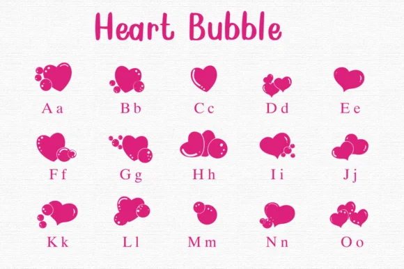 Heart Bubble by Nongyao — Dingbats Font — thumbnail 2