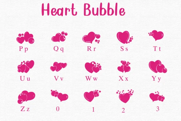 Heart Bubble by Nongyao — Dingbats Font — thumbnail 3