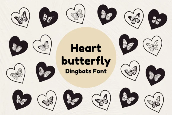 Heart Butterfly by Nun Sukhwan — Dingbats Font