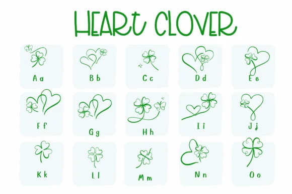 Heart Clover by Sirinart — Dingbats Font — thumbnail 2