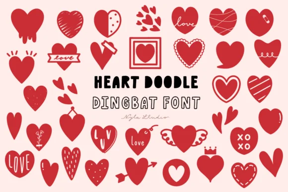 Heart Doodle by Nyla.studio — Dingbats Font