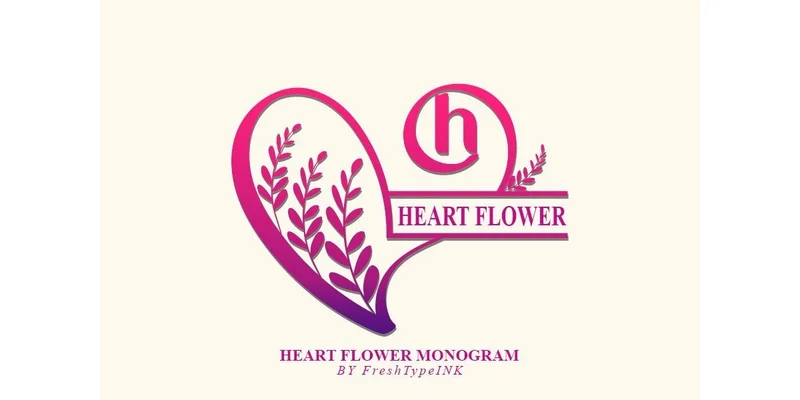 Heart Flower Monogram Font by FreshTypeINK by FreshTypeINK — Decorative Font