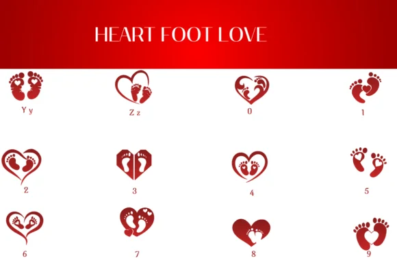 Heart Foot Love by Heartcraft Atelier — Dingbats Font — thumbnail 4