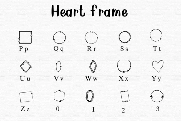 Heart Frame by Nongyao — Dingbats Font — thumbnail 3