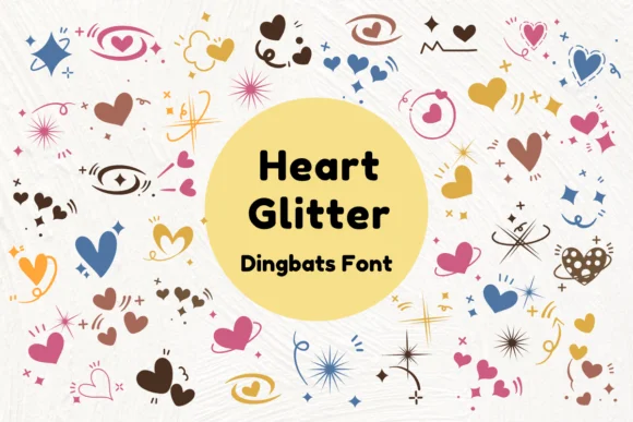 Heart Glitter by Nun Sukhwan — Dingbats Font