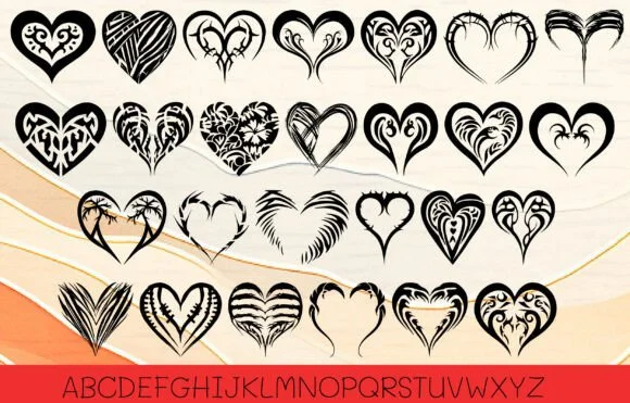 Heart Hawaiian Tribal by MOMAT THIRTYONE — Dingbats Font — thumbnail 2