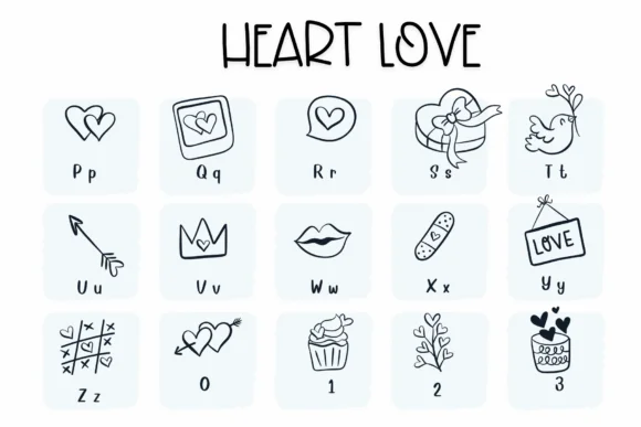 Heart Love by Sirinart — Dingbats Font — thumbnail 3