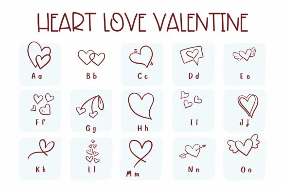 Heart Love Valentine by Sirinart — Dingbats Font — thumbnail 2