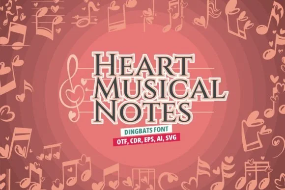 Heart Musical Notes by onoborgol — Dingbats Font