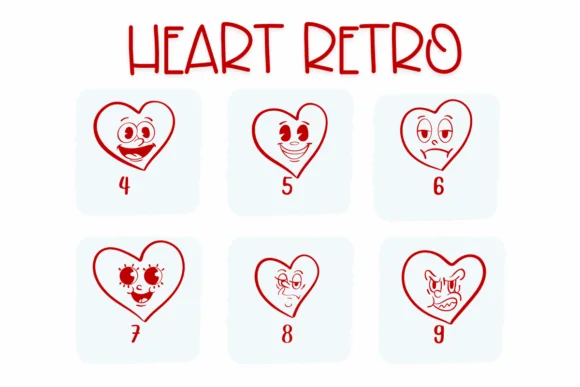 Heart Retro by Sirinart — Dingbats Font — thumbnail 4