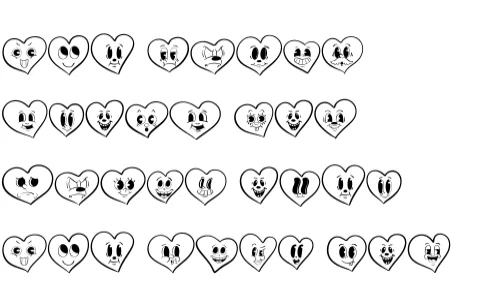 Heart Retro by Sirinart — Dingbats Font — thumbnail 8