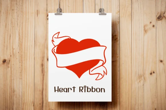 Heart Ribbon by Ketsarin — Dingbats Font — thumbnail 5