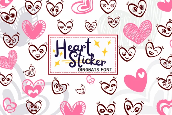 Heart Sticker by PraewDesigns — Dingbats Font