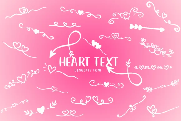 Heart Text by CHANOK — Dingbats Font