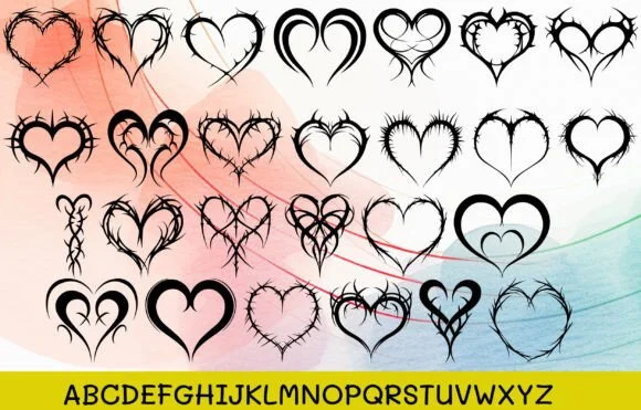 Heart Thorns Arctic by MOMAT THIRTYONE — Dingbats Font — thumbnail 2