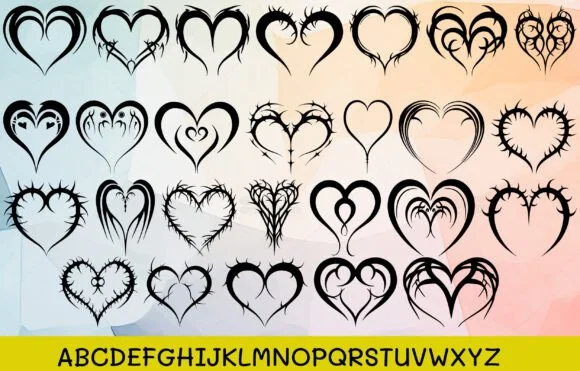 Heart Thorns Indian by MOMAT THIRTYONE — Dingbats Font — thumbnail 2