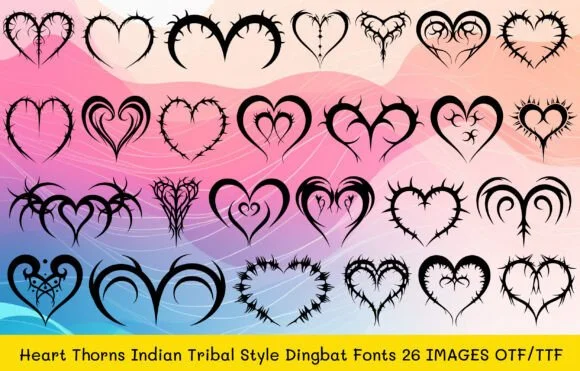 Heart Thorns by MOMAT THIRTYONE — Dingbats Font