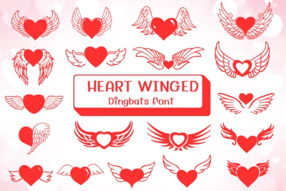 Heart Winged by Ketsarin — Dingbats Font