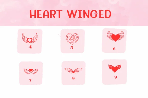 Heart Winged by Ketsarin — Dingbats Font — thumbnail 4