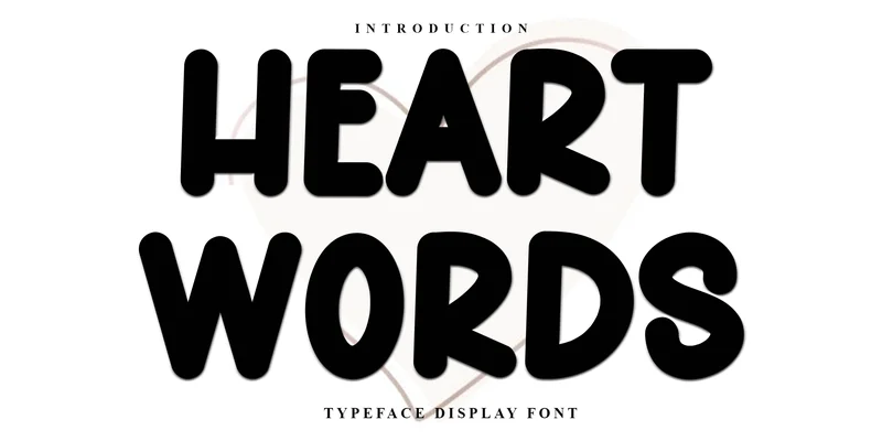 Heart Words Font by FreshTypeINK — Display Font