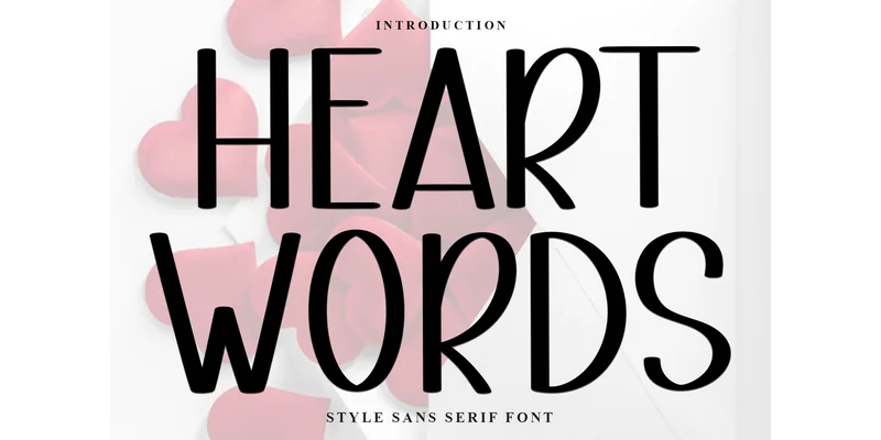 Heart Words Font by FreshTypeINK — Display Font