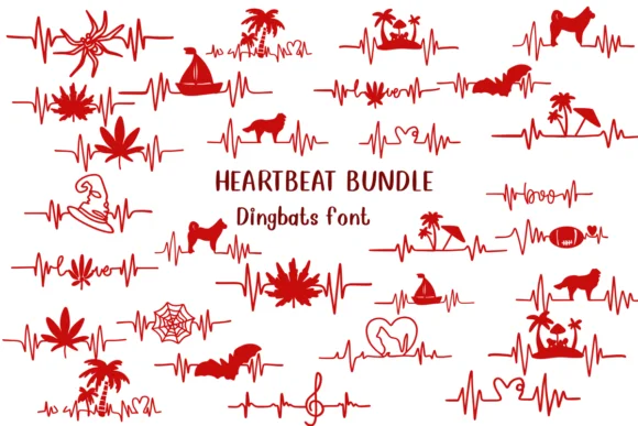 Heartbeat Bundle by Nongyao — Dingbats Font