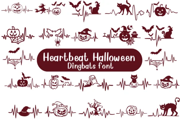 Heartbeat Halloween by Nongyao — Dingbats Font