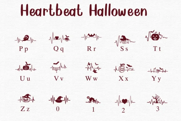 Heartbeat Halloween by Nongyao — Dingbats Font — thumbnail 3