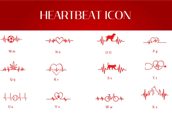 Heartbeat Icon by Heartcraft Atelier — Dingbats Font — thumbnail 3