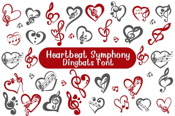 Heartbeat Symphony by Nongyao — Dingbats Font