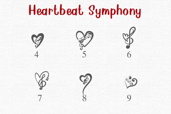 Heartbeat Symphony by Nongyao — Dingbats Font — thumbnail 4