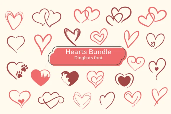 Hearts Bundle by Apiwat Type — Dingbats Font
