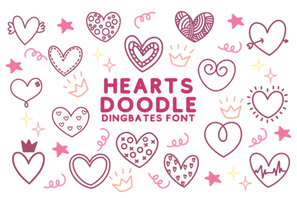 Hearts Doodle by Chonada — Dingbats Font