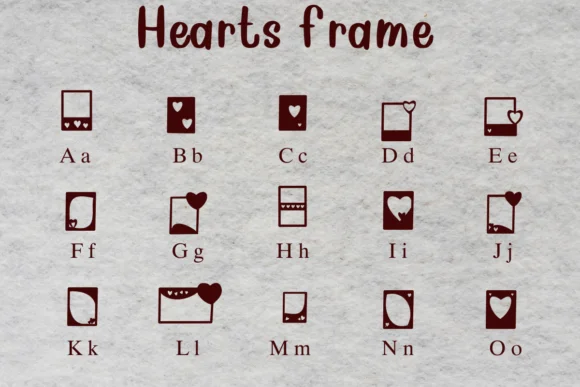 Hearts Frame by Nongyao — Dingbats Font — thumbnail 2
